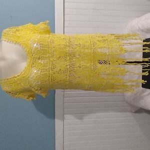 FINAL SALE!! EST. 1946 Yellow Fringe Blouse. XL